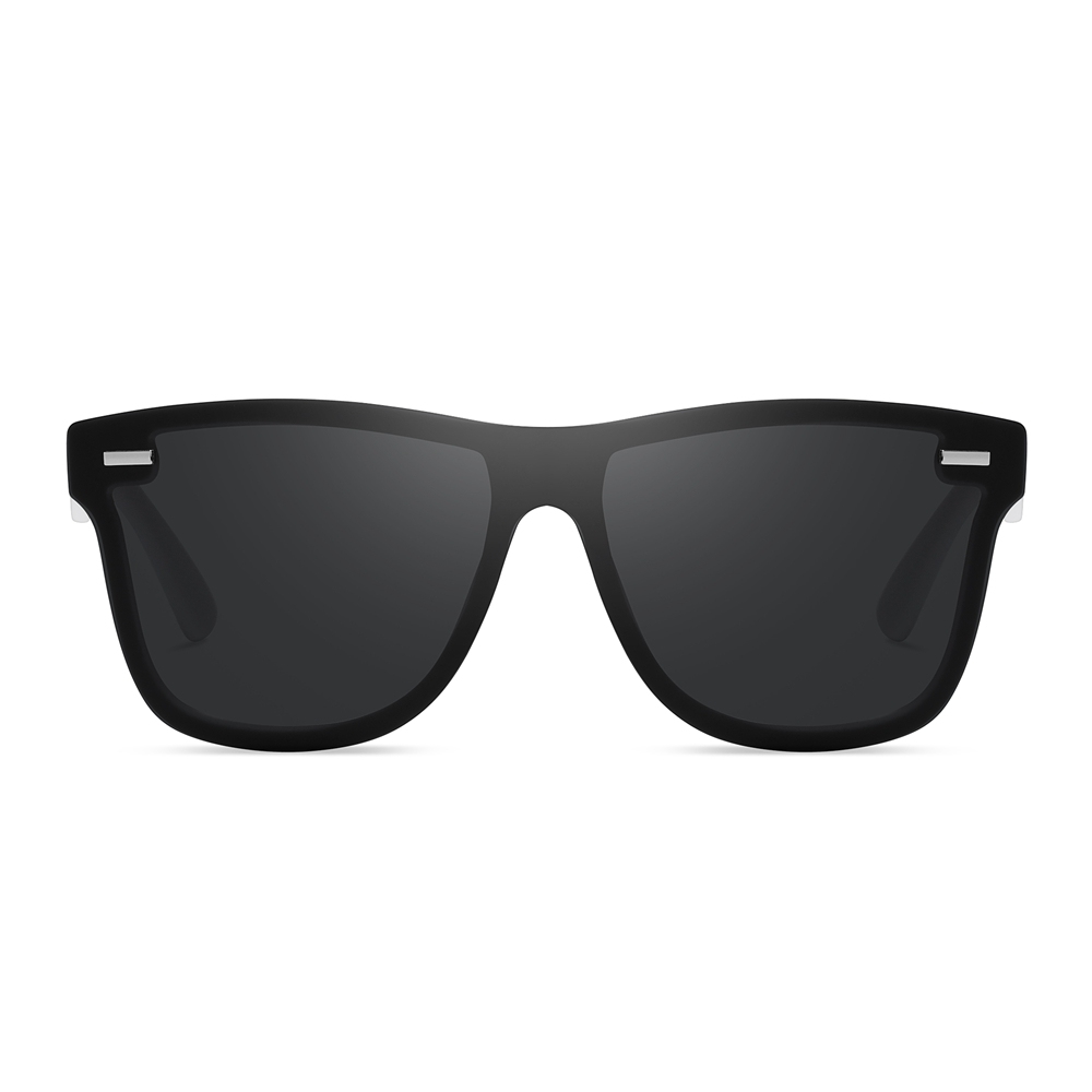 Custom Men's Horn Rimmed Square One Lens Polarized Sunglasses for Wedding Favors Womens Rimless Wayfarer Mirrored Mono Sunglass with Logo