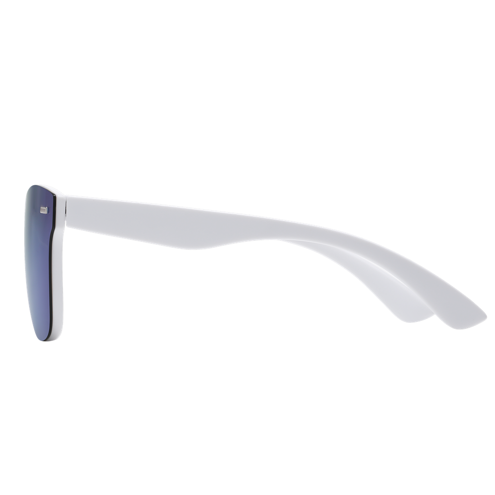 Custom Men's Horn Rimmed Square One Lens Polarized Sunglasses for Wedding Favors Womens Rimless Wayfarer Mirrored Mono Sunglass with Logo