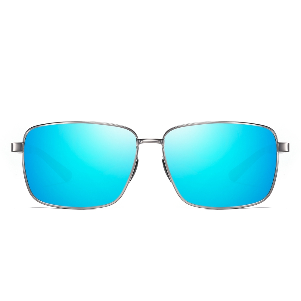 Ready Stock Classy Rectangle Shape Sunglasses for Businessmen Daily Wear Sunglass Wholesale Mens Metal Frame Polarized Driving Glasses