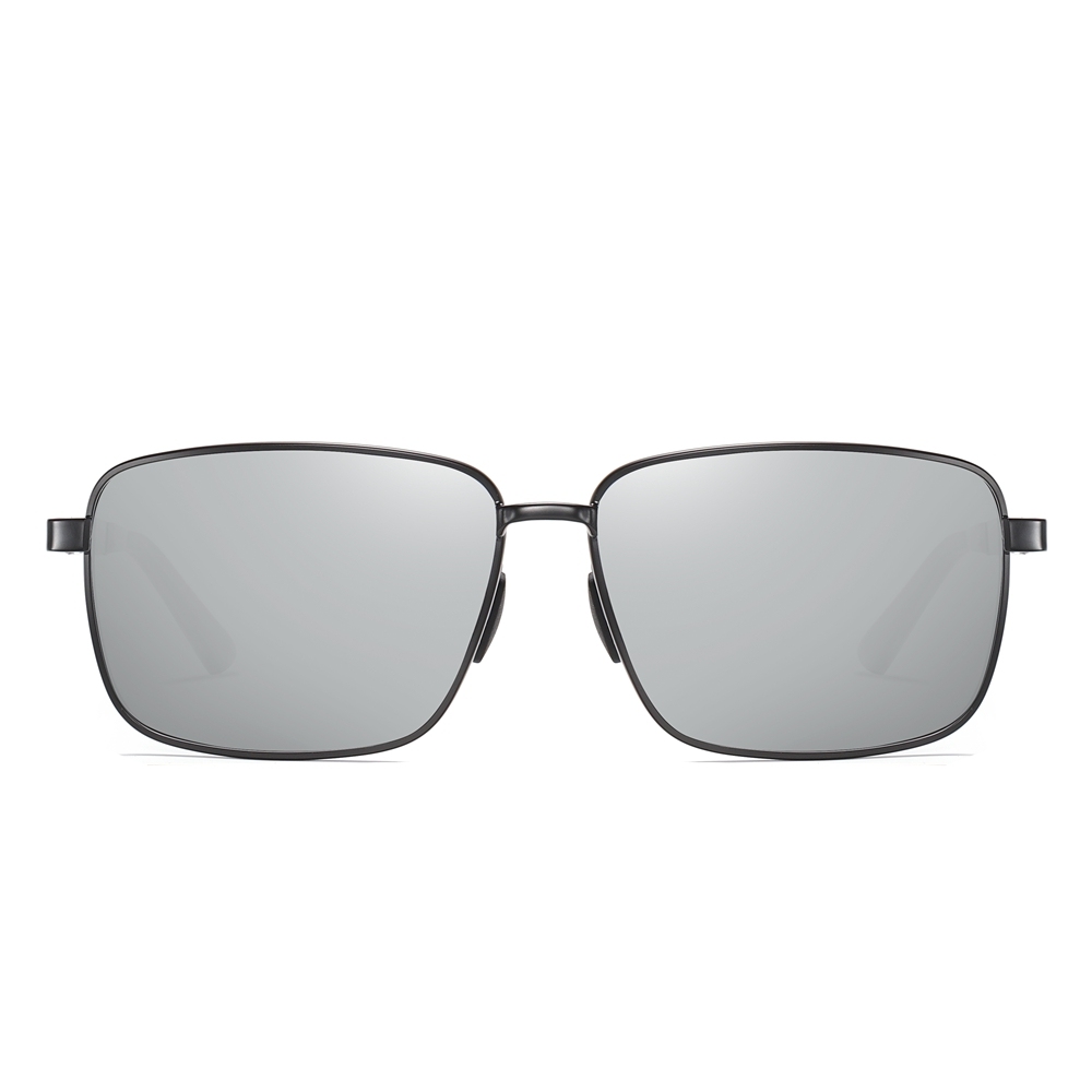 Ready Stock Classy Rectangle Shape Sunglasses for Businessmen Daily Wear Sunglass Wholesale Mens Metal Frame Polarized Driving Glasses