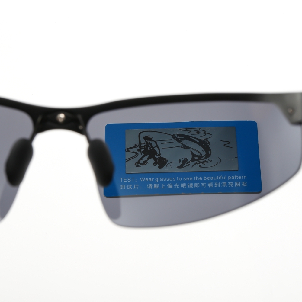Custom Logo Men's Metallic Aluminum Half Frame Wrap Sunglasses for Ultralight Backpacking Outdoor Sports Polarized Glasses Wholesale Online