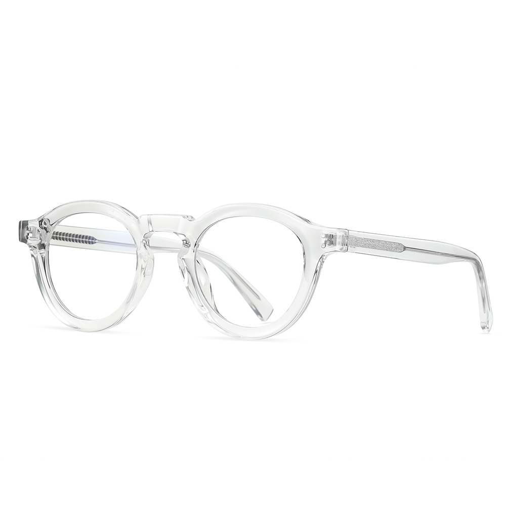 Wholesale Plastic Crown Panto Non-prescription Clear Glasses for Men Women Unprescribed Anti Blue Light Glasses Retro Fake Eyeglasses Online