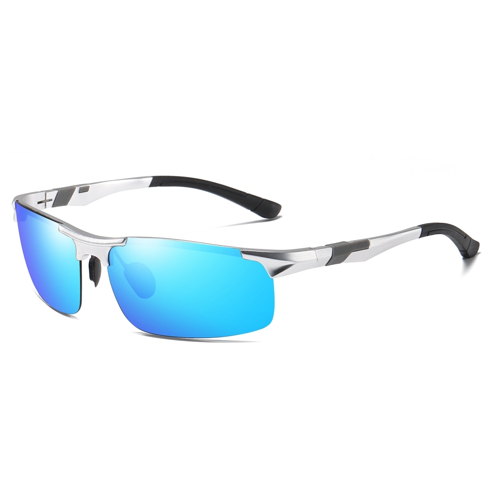 Wholesale Mens Semi-rimless Wrap Around Sports Sunglass Aluminium Metal Polarized Running Glasses Lightweight Discovery Adventures Sunglasses