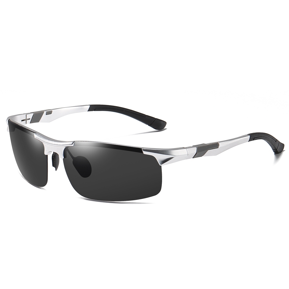 Wholesale Mens Semi-rimless Wrap Around Sports Sunglass Aluminium Metal Polarized Running Glasses Lightweight Discovery Adventures Sunglasses