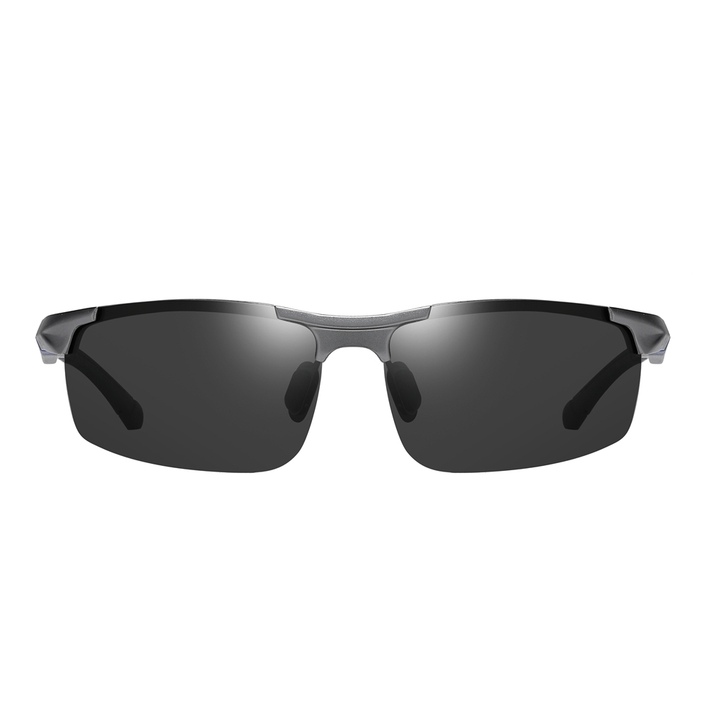 Wholesale Mens Semi-rimless Wrap Around Sports Sunglass Aluminium Metal Polarized Running Glasses Lightweight Discovery Adventures Sunglasses