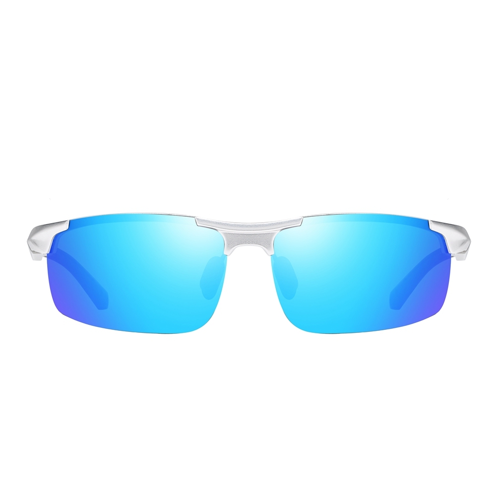 Wholesale Mens Semi-rimless Wrap Around Sports Sunglass Aluminium Metal Polarized Running Glasses Lightweight Discovery Adventures Sunglasses