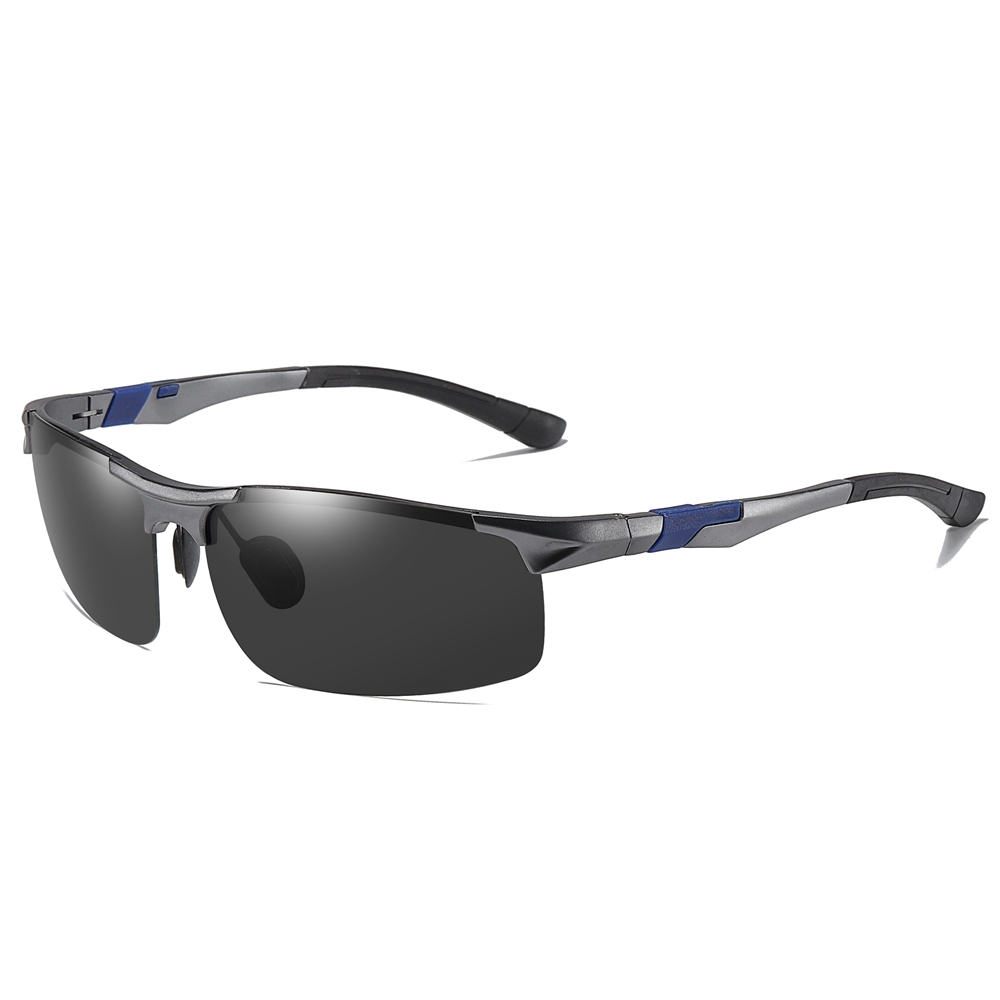 Wholesale Mens Semi-rimless Wrap Around Sports Sunglass Aluminium Metal Polarized Running Glasses Lightweight Discovery Adventures Sunglasses