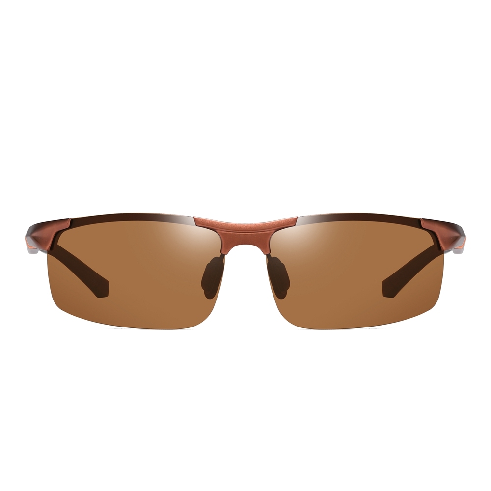 Wholesale Mens Semi-rimless Wrap Around Sports Sunglass Aluminium Metal Polarized Running Glasses Lightweight Discovery Adventures Sunglasses