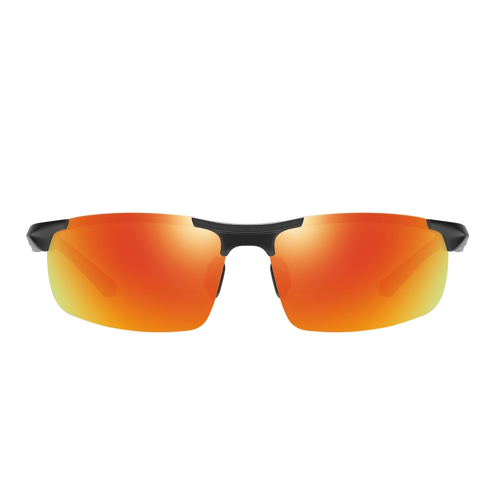 Wholesale Mens Semi-rimless Wrap Around Sports Sunglass Aluminium Metal Polarized Running Glasses Lightweight Discovery Adventures Sunglasses