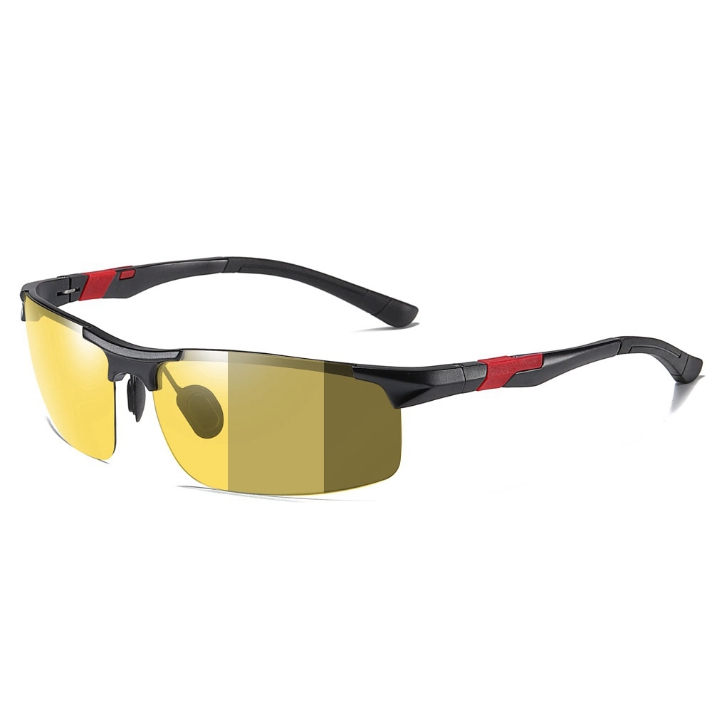Wholesale Mens Semi-rimless Wrap Around Sports Sunglass Aluminium Metal Polarized Running Glasses Lightweight Discovery Adventures Sunglasses