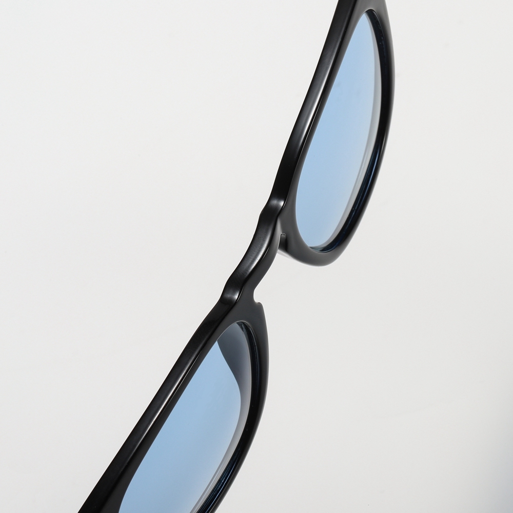 Men's Stylish Horn Rimmed Polarized Sunglasses for Women TR90 Keyhole Square Retro Sunglass with Metal Rivets Aluminum Temples Customization