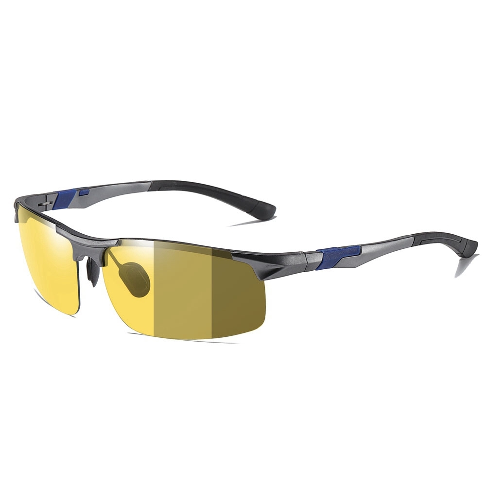 Wholesale Mens Semi-rimless Wrap Around Sports Sunglass Aluminium Metal Polarized Running Glasses Lightweight Discovery Adventures Sunglasses