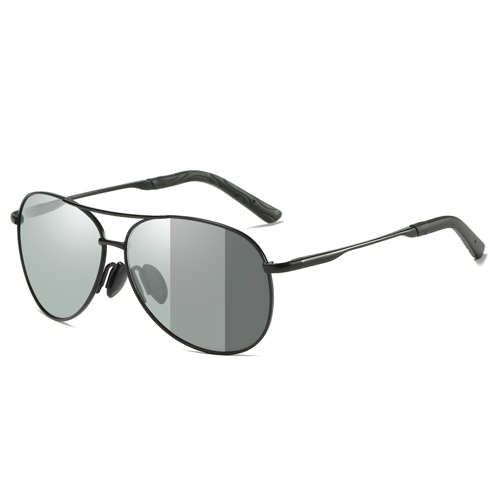 Custom Women's Metal Frame Aviator Polarized Sunglasses for Men Driving Car with Photochromic Lenses that Change from Light to Dark Wholesale