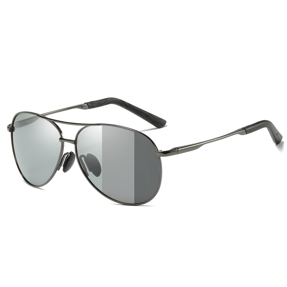 Custom Women's Metal Frame Aviator Polarized Sunglasses for Men Driving Car with Photochromic Lenses that Change from Light to Dark Wholesale