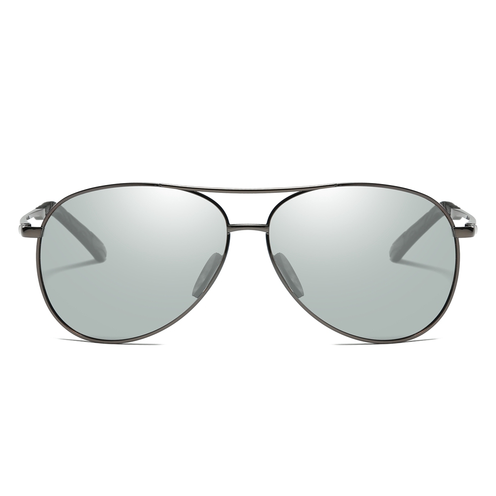Custom Women's Metal Frame Aviator Polarized Sunglasses for Men Driving Car with Photochromic Lenses that Change from Light to Dark Wholesale