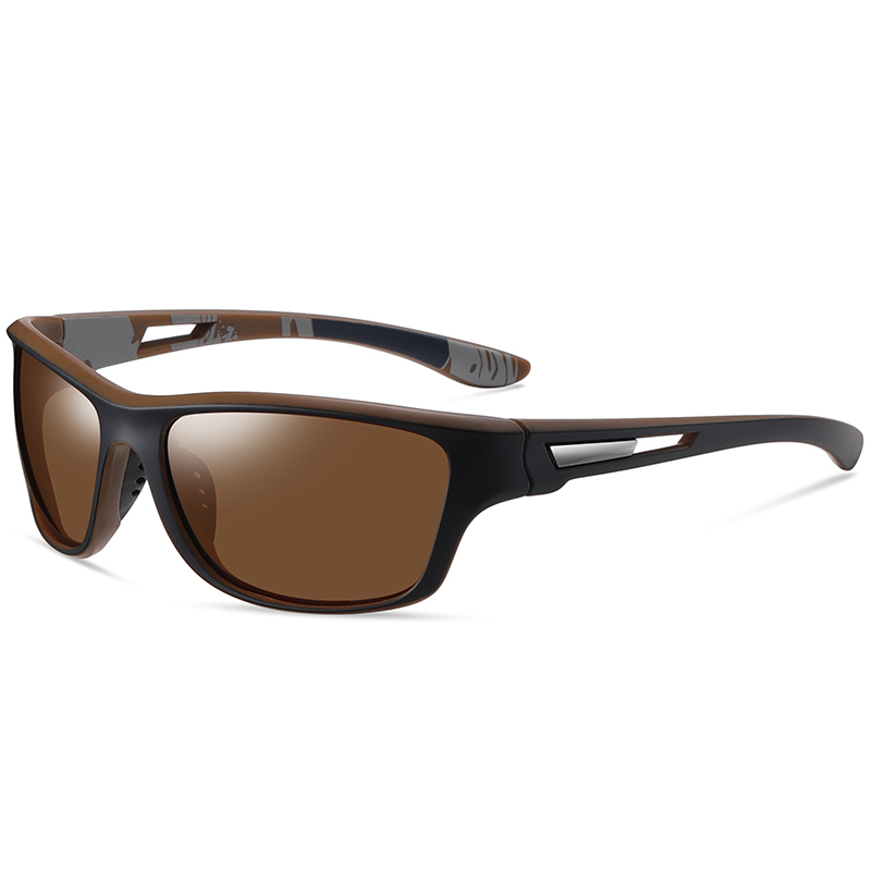 Custom Plastic Curve Sport Sunglasses for Men's Multi Color Wraparound Running Glasses Anti-glare Polarized Fishing Sunglass Wholesale Online