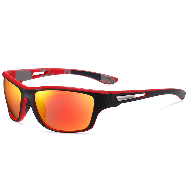 Custom Plastic Curve Sport Sunglasses for Men's Multi Color Wraparound Running Glasses Anti-glare Polarized Fishing Sunglass Wholesale Online