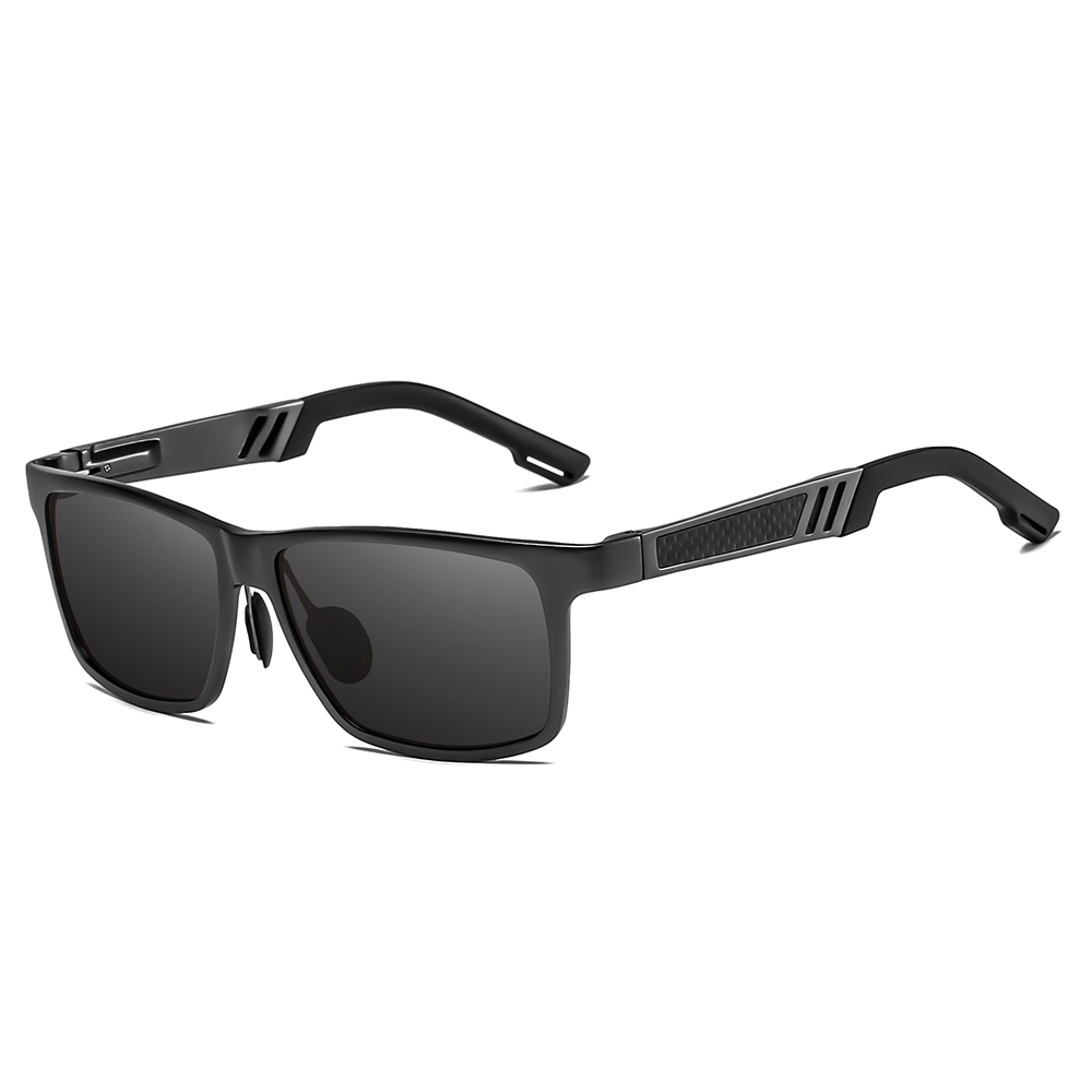 Wholesale Men's Awesome Business Casual Sunglasses Custom Aluminum Metal Wayfarer Sunglass for Daily Use Lifestyle Square Polarized Glasses