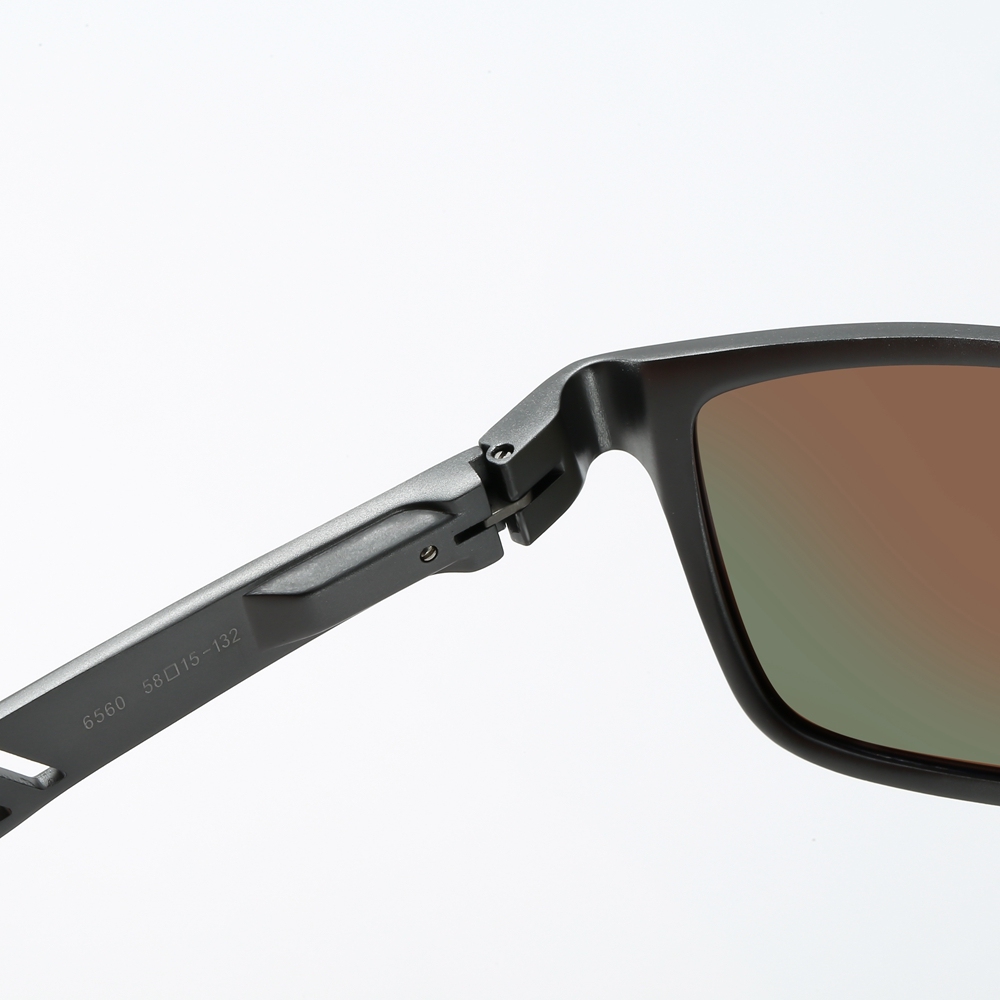 Wholesale Men's Awesome Business Casual Sunglasses Custom Aluminum Metal Wayfarer Sunglass for Daily Use Lifestyle Square Polarized Glasses