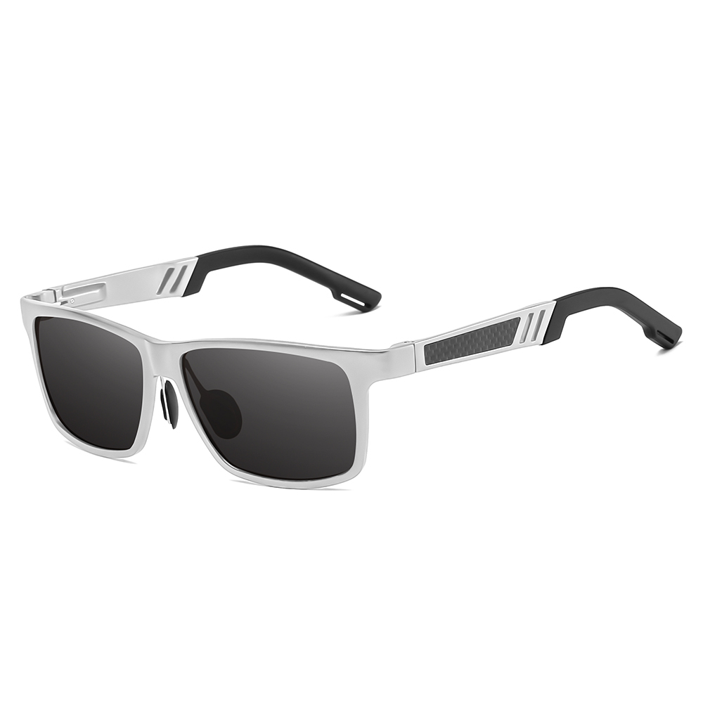 Wholesale Men's Awesome Business Casual Sunglasses Custom Aluminum Metal Wayfarer Sunglass for Daily Use Lifestyle Square Polarized Glasses