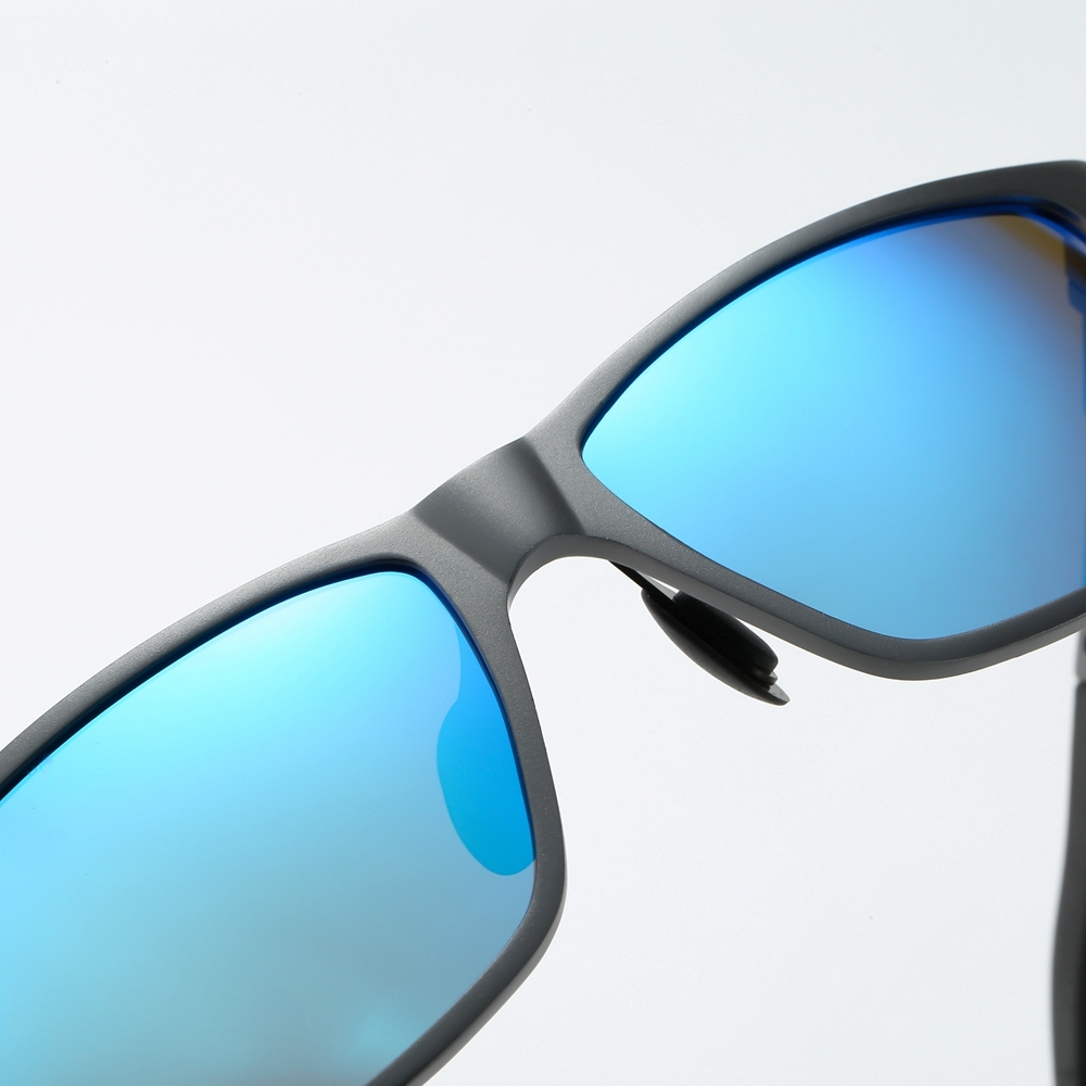 Wholesale Men's Awesome Business Casual Sunglasses Custom Aluminum Metal Wayfarer Sunglass for Daily Use Lifestyle Square Polarized Glasses