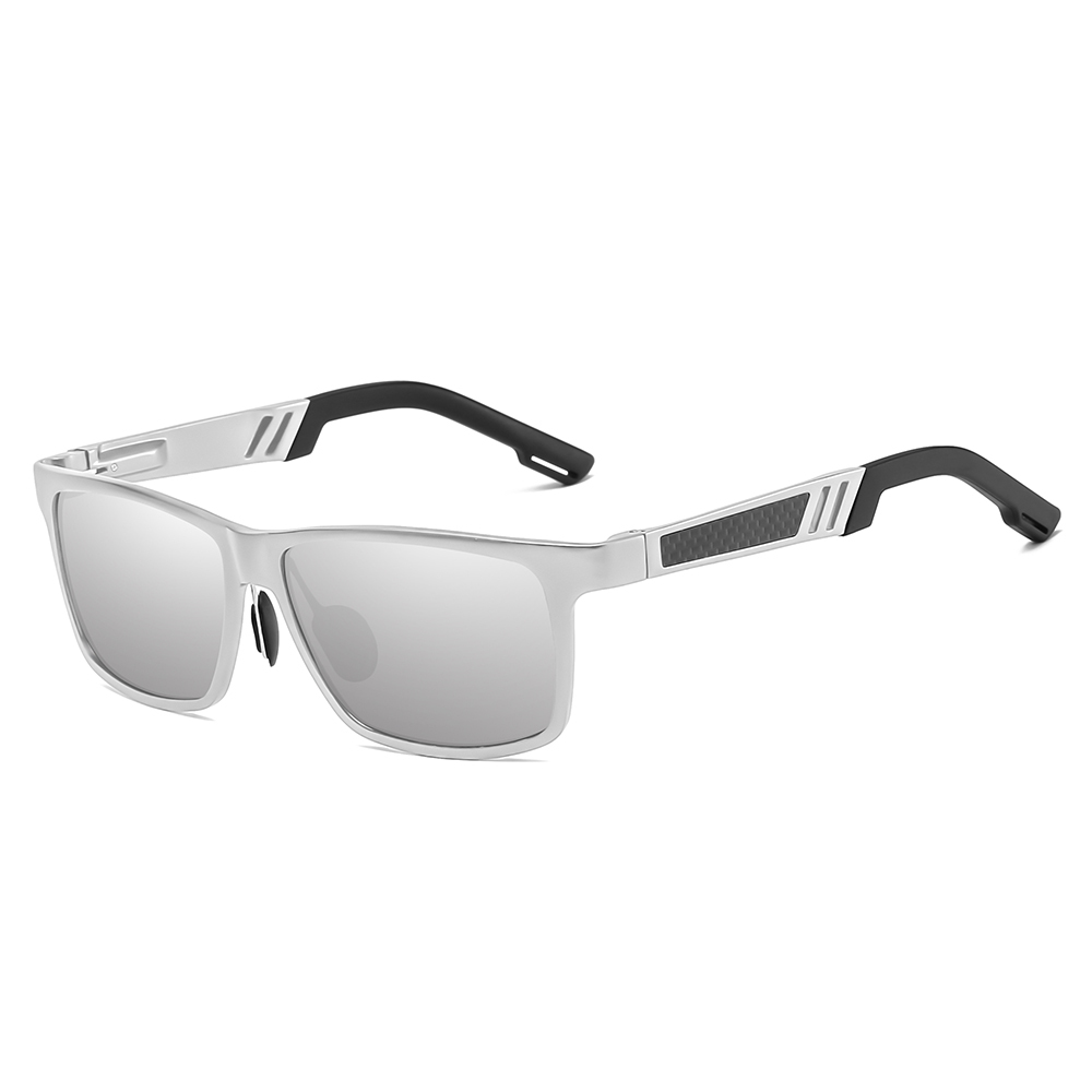 Wholesale Men's Awesome Business Casual Sunglasses Custom Aluminum Metal Wayfarer Sunglass for Daily Use Lifestyle Square Polarized Glasses