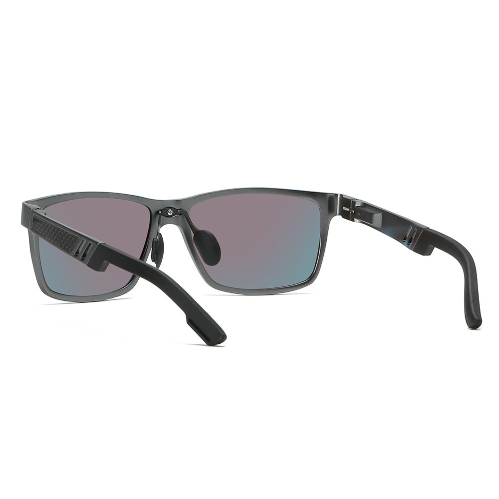 Wholesale Men's Awesome Business Casual Sunglasses Custom Aluminum Metal Wayfarer Sunglass for Daily Use Lifestyle Square Polarized Glasses
