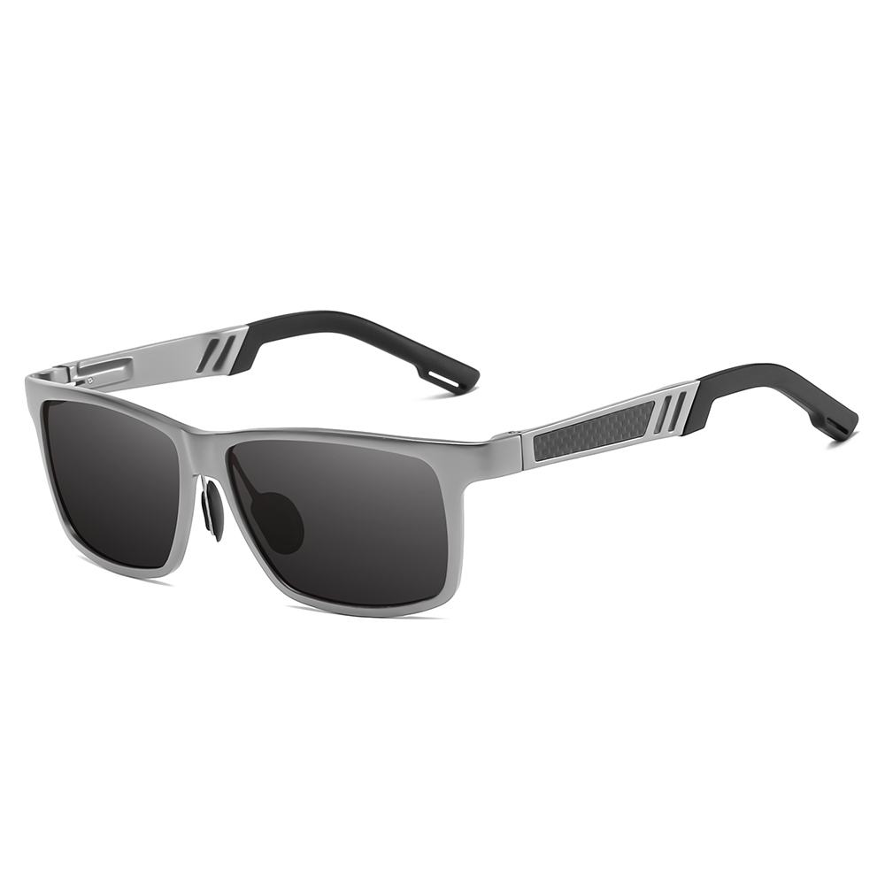 Wholesale Men's Awesome Business Casual Sunglasses Custom Aluminum Metal Wayfarer Sunglass for Daily Use Lifestyle Square Polarized Glasses