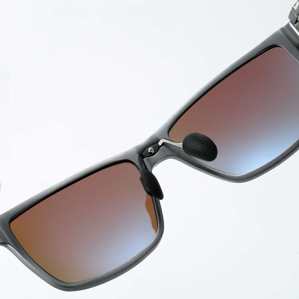 Wholesale Men's Awesome Business Casual Sunglasses Custom Aluminum Metal Wayfarer Sunglass for Daily Use Lifestyle Square Polarized Glasses