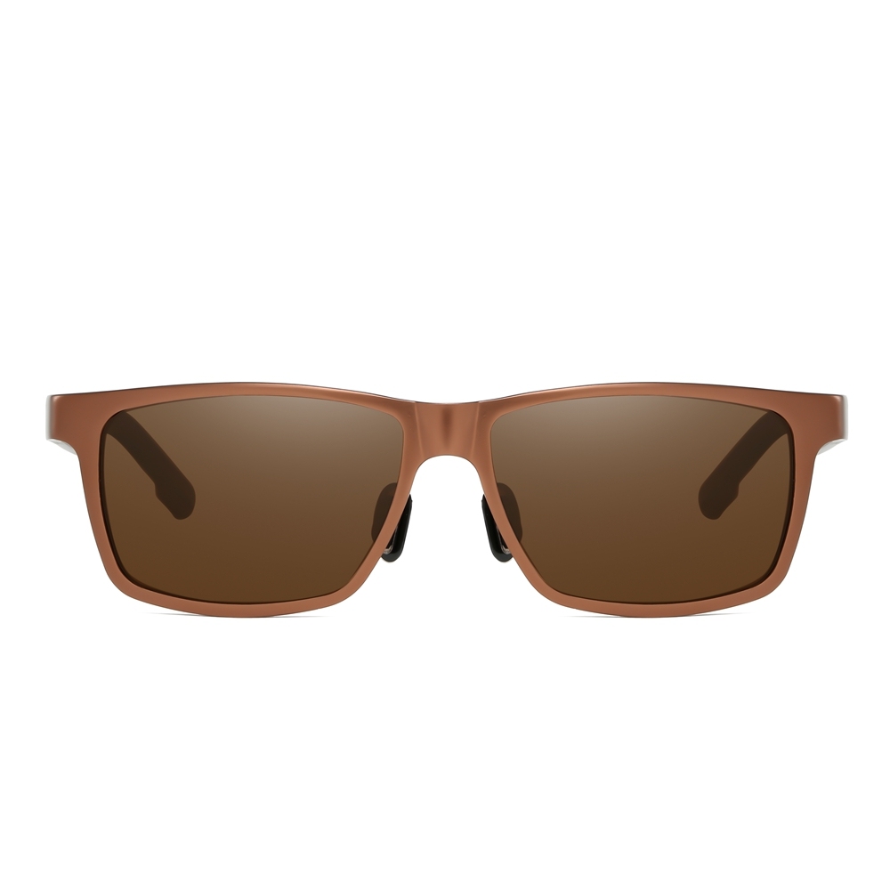 Wholesale Men's Awesome Business Casual Sunglasses Custom Aluminum Metal Wayfarer Sunglass for Daily Use Lifestyle Square Polarized Glasses