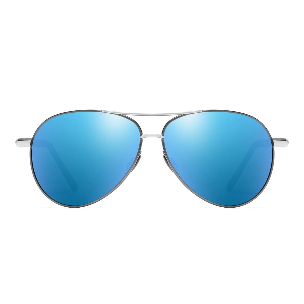 Wholesale Mens Delicate Metal Polarized Aviator Sun Glasses with Striking Nodes on Spring Temple Versatile Pilot Sunglasses for Everyday Use