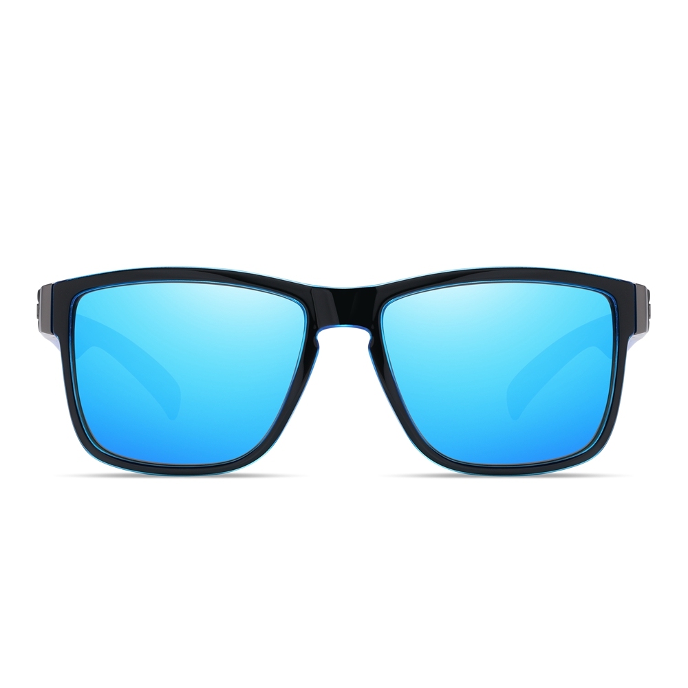 Custom Plastic Edgy Multi Color Mirror Polarized Skateboard Sunglasses for Youth Pop Culture Streetwear Square Wayfarer Sunglass Bulk Wholesale