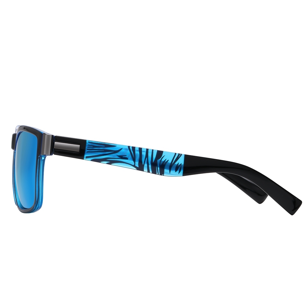 Custom Plastic Edgy Multi Color Mirror Polarized Skateboard Sunglasses for Youth Pop Culture Streetwear Square Wayfarer Sunglass Bulk Wholesale