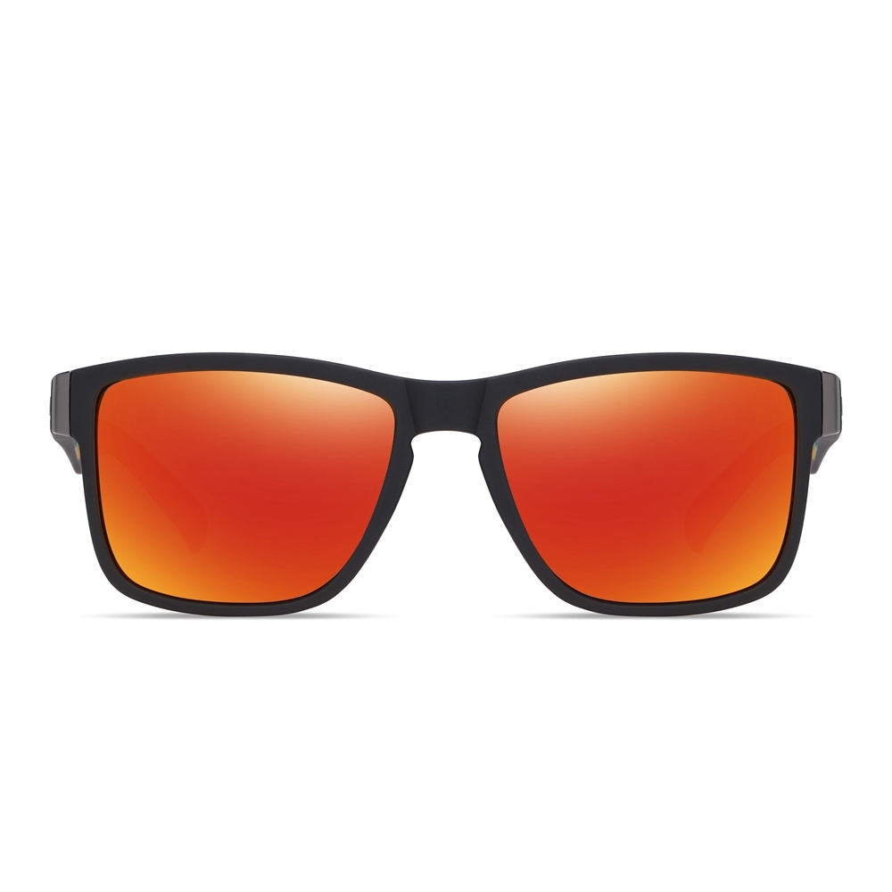 Custom Plastic Edgy Multi Color Mirror Polarized Skateboard Sunglasses for Youth Pop Culture Streetwear Square Wayfarer Sunglass Bulk Wholesale