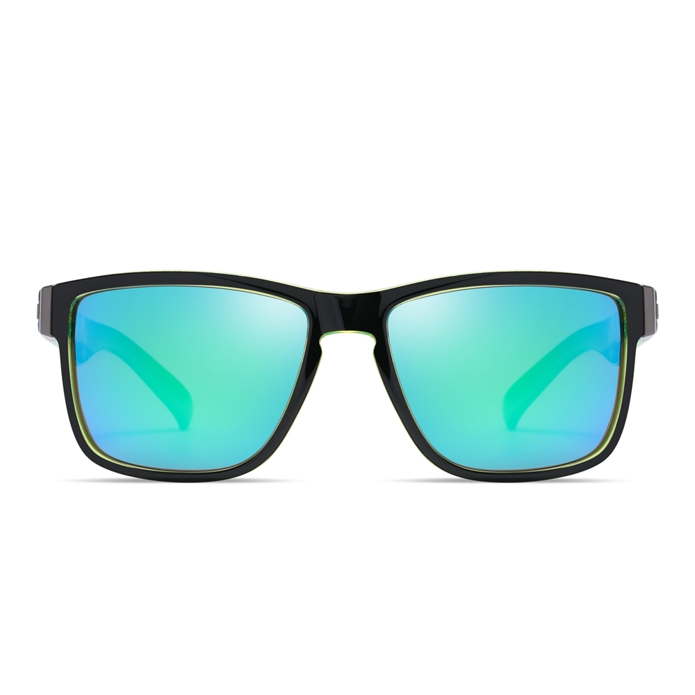 Custom Plastic Edgy Multi Color Mirror Polarized Skateboard Sunglasses for Youth Pop Culture Streetwear Square Wayfarer Sunglass Bulk Wholesale