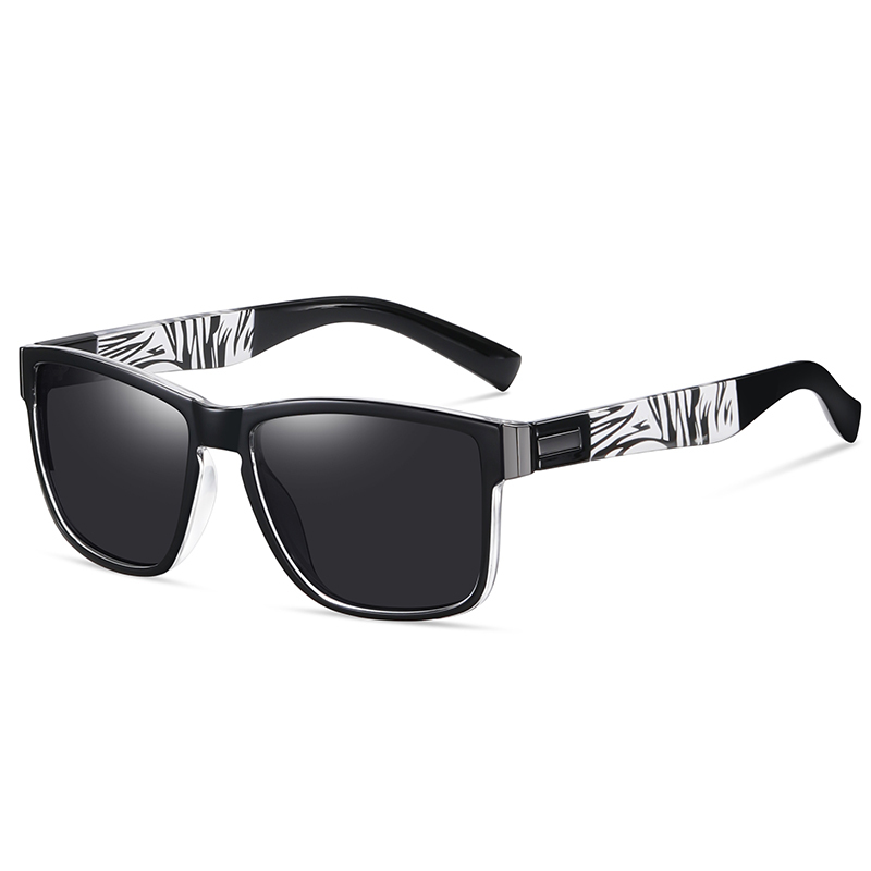 Custom Plastic Edgy Multi Color Mirror Polarized Skateboard Sunglasses for Youth Pop Culture Streetwear Square Wayfarer Sunglass Bulk Wholesale