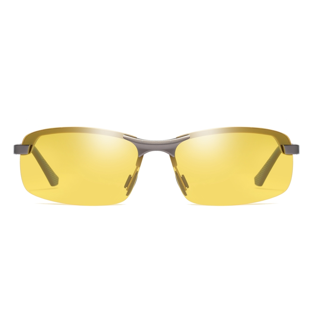 Custom Metal Sport Semi-rimless Polarized Sunglass for Men's Mountain Hiking Sun Glasses Active Lifestyle Sunglasses with Aluminum Arms Online Bulk