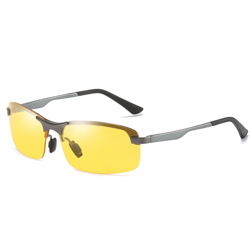 Custom Metal Sport Semi-rimless Polarized Sunglass for Men's Mountain Hiking Sun Glasses Active Lifestyle Sunglasses with Aluminum Arms Online Bulk