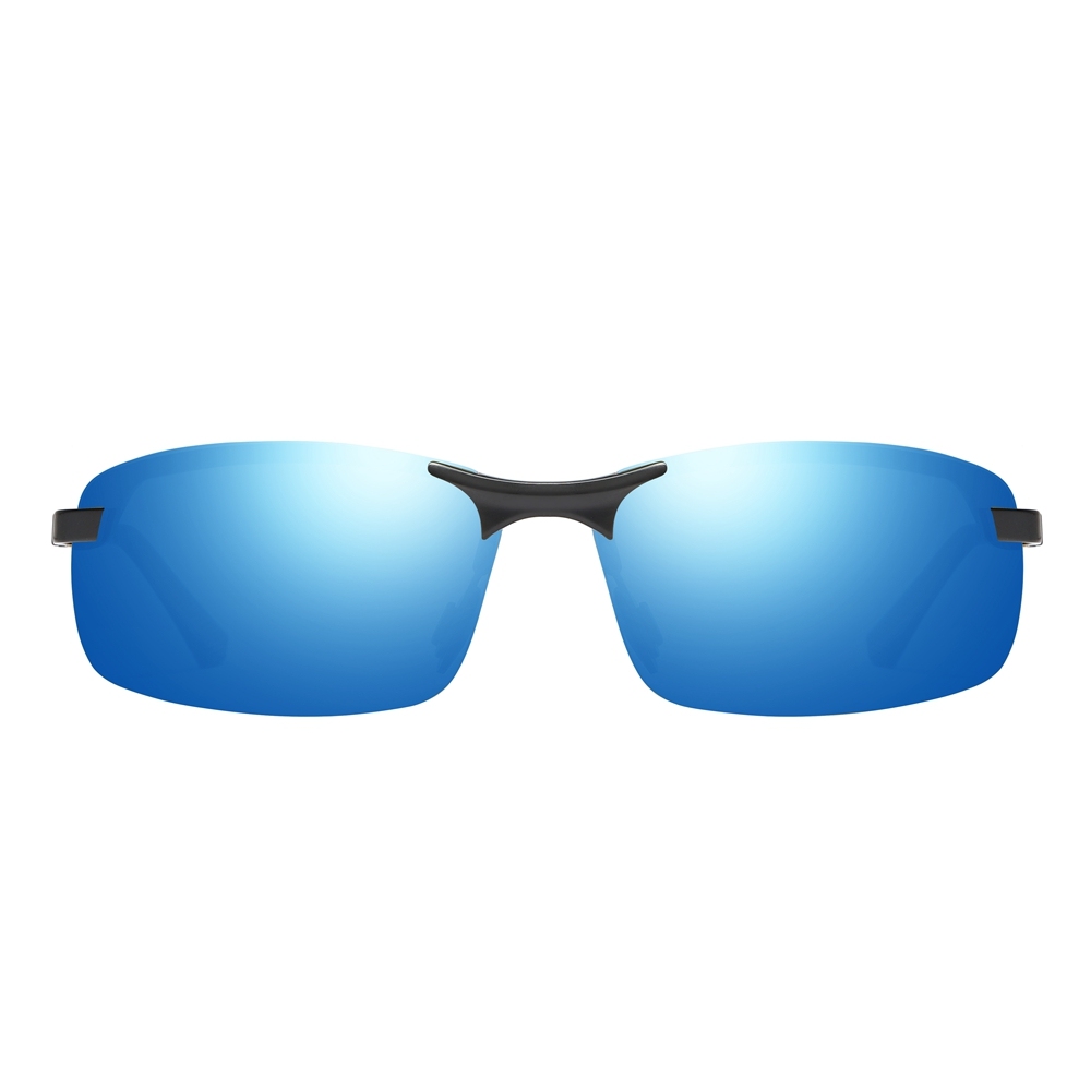 Custom Metal Sport Semi-rimless Polarized Sunglass for Men's Mountain Hiking Sun Glasses Active Lifestyle Sunglasses with Aluminum Arms Online Bulk