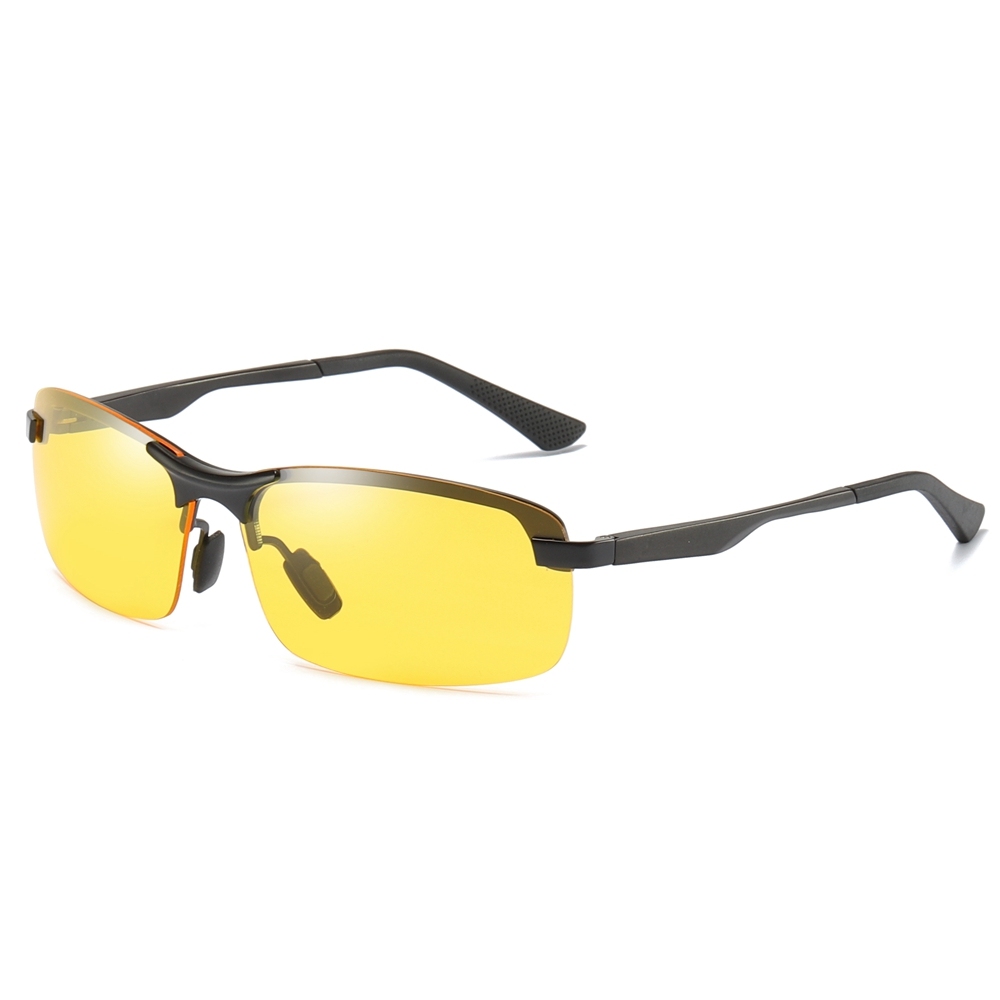Custom Metal Sport Semi-rimless Polarized Sunglass for Men's Mountain Hiking Sun Glasses Active Lifestyle Sunglasses with Aluminum Arms Online Bulk