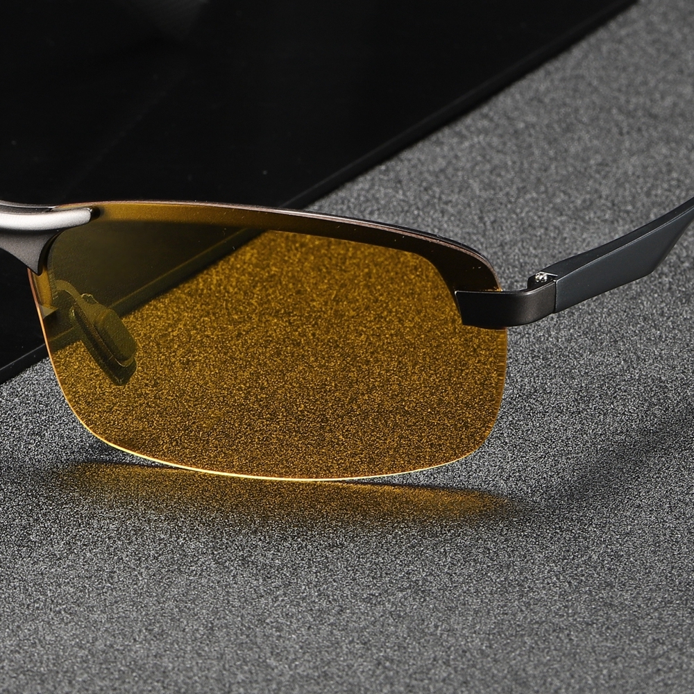 Custom Metal Sport Semi-rimless Polarized Sunglass for Men's Mountain Hiking Sun Glasses Active Lifestyle Sunglasses with Aluminum Arms Online Bulk