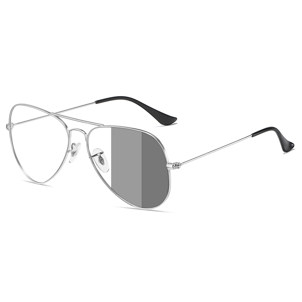 Wholesale Clear Photochromic Pilot Sunglasses for All Day Use Non-prescription Glasses with Transition Lenses RB3025 Aviator Evolve Everglasses