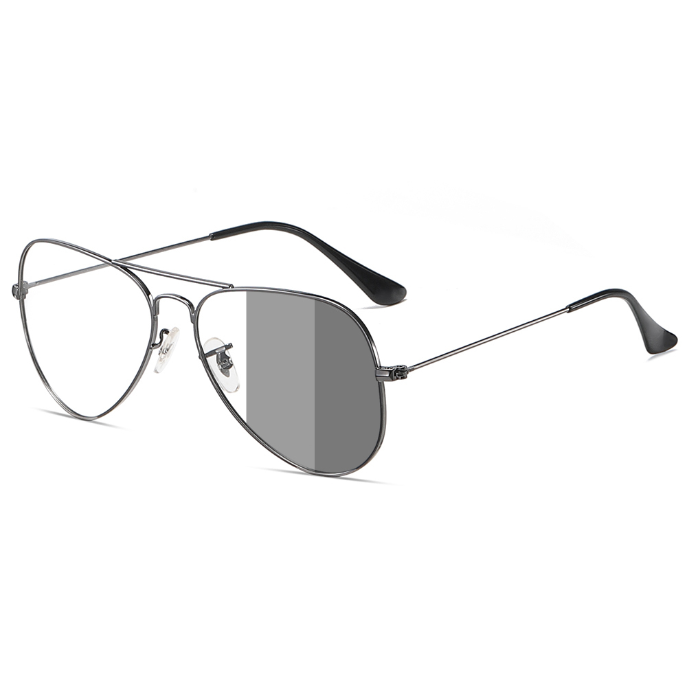 Wholesale Clear Photochromic Pilot Sunglasses for All Day Use Non-prescription Glasses with Transition Lenses RB3025 Aviator Evolve Everglasses