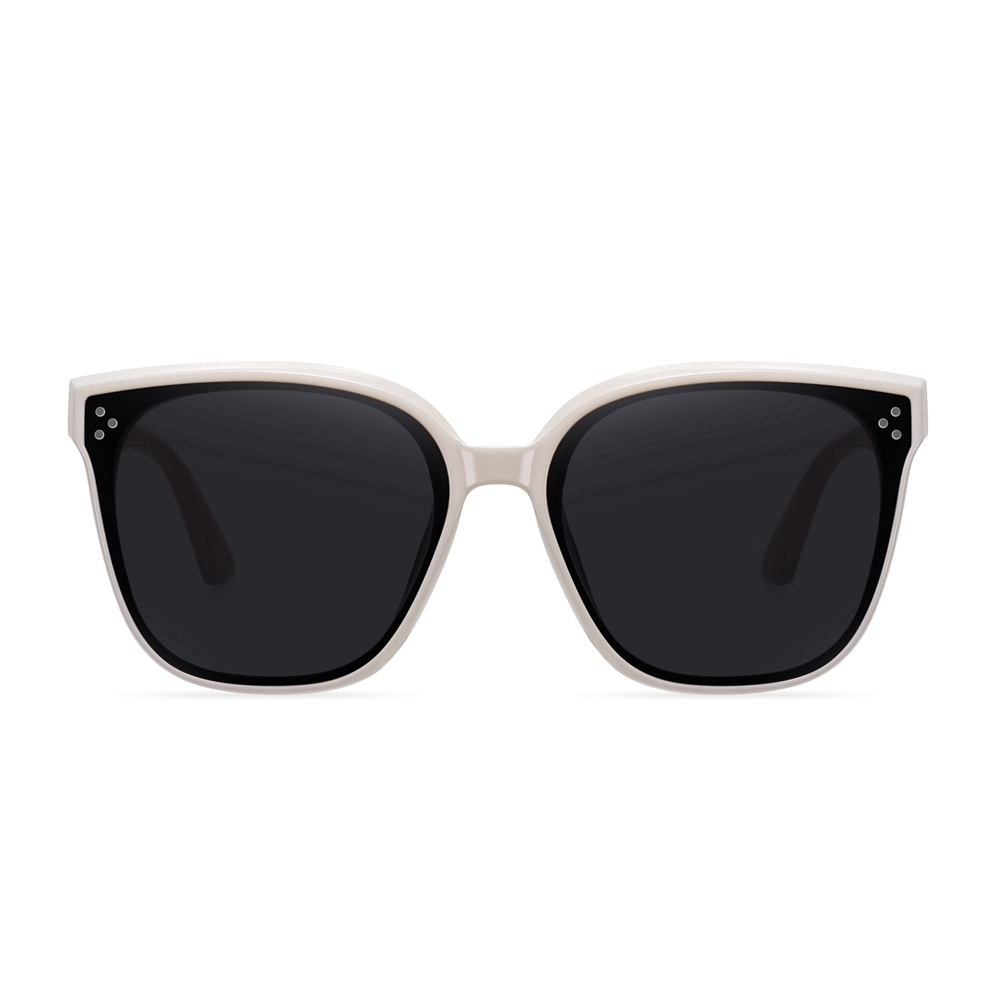 Custom Logo Trending Korean Style GM Rick Replica Sunglasses for Men Women TR90 Oversized Square Flatba Frame 3 Circular Pins on Flat Nylon Lenses