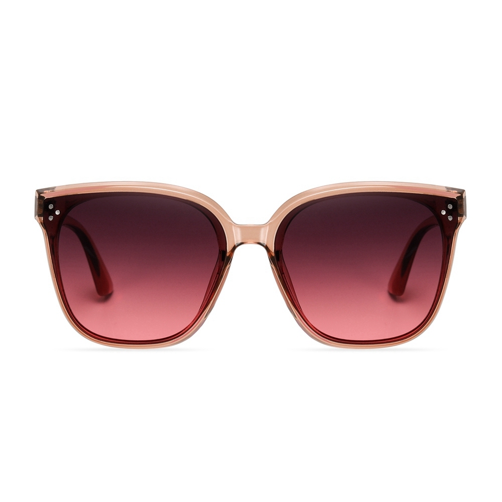 Custom Logo Trending Korean Style GM Rick Replica Sunglasses for Men Women TR90 Oversized Square Flatba Frame 3 Circular Pins on Flat Nylon Lenses