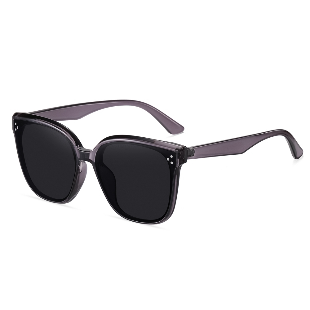 Custom Logo Trending Korean Style GM Rick Replica Sunglasses for Men Women TR90 Oversized Square Flatba Frame 3 Circular Pins on Flat Nylon Lenses
