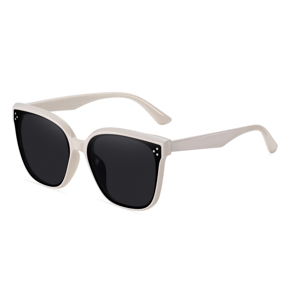 Custom Logo Trending Korean Style GM Rick Replica Sunglasses for Men Women TR90 Oversized Square Flatba Frame 3 Circular Pins on Flat Nylon Lenses