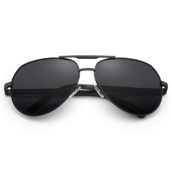 Readystock Custom Engraved Sunglasses Bulk Mens Oversized Aviator Metal Sunglass Two Tone Frame Polarized Driving Glasses