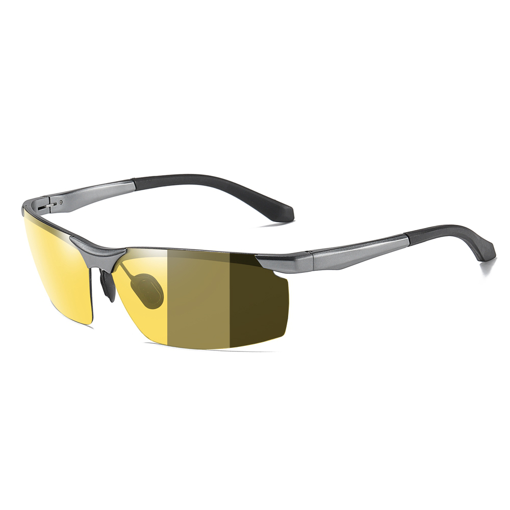Custom Aluminum Sports Polarized Sunglass for Running Eyewear with Logo Men's Lightweight Semi-rimless Wrap Sunglasses Wholesale Online