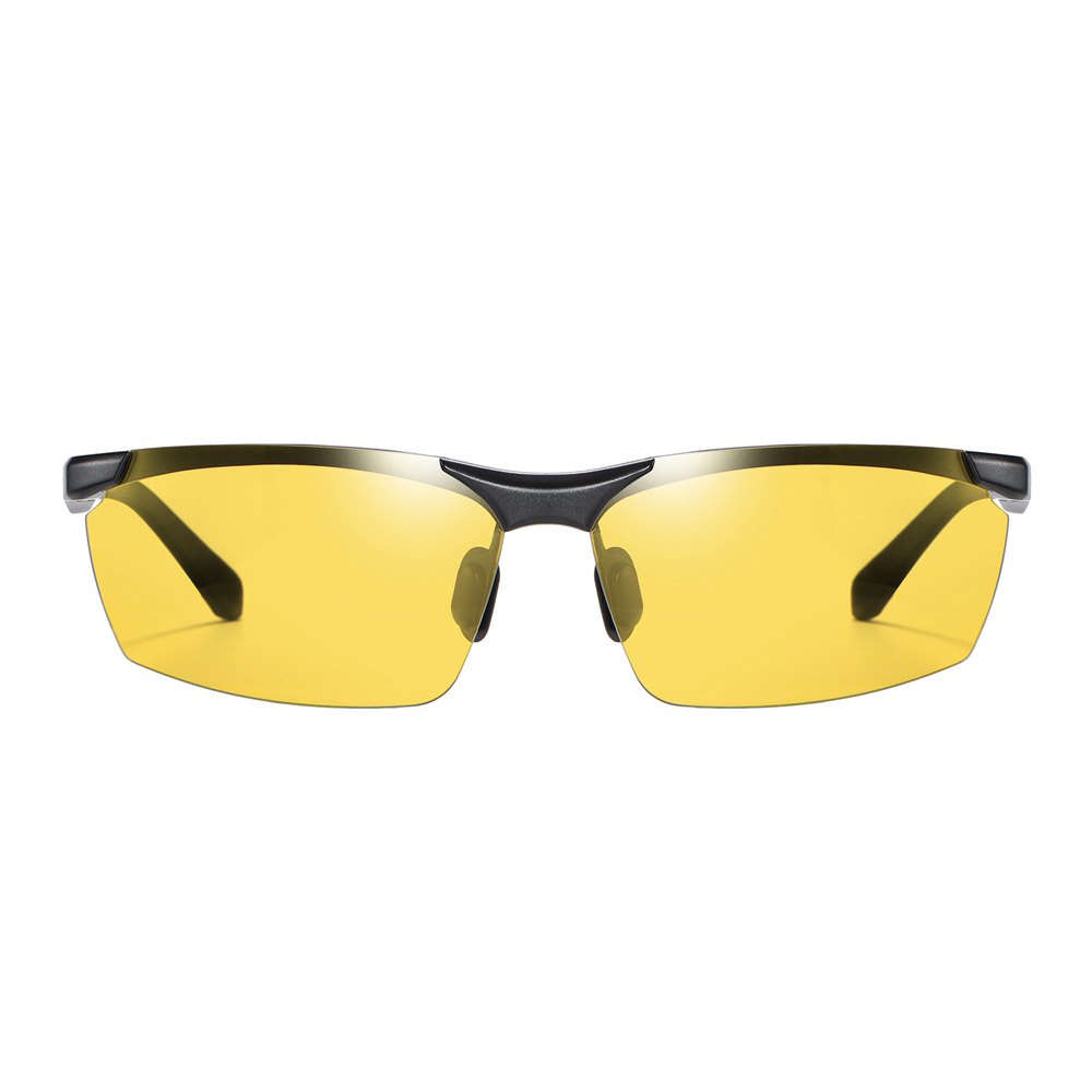 Custom Aluminum Sports Polarized Sunglass for Running Eyewear with Logo Men's Lightweight Semi-rimless Wrap Sunglasses Wholesale Online